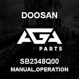 SB2348Q00 Doosan MANUAL,OPERATION | AGA Parts
