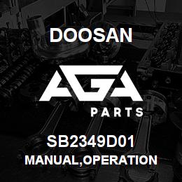 SB2349D01 Doosan MANUAL,OPERATION | AGA Parts