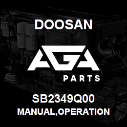 SB2349Q00 Doosan MANUAL,OPERATION | AGA Parts