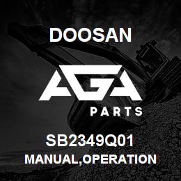 SB2349Q01 Doosan MANUAL,OPERATION | AGA Parts