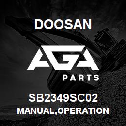 SB2349SC02 Doosan MANUAL,OPERATION | AGA Parts