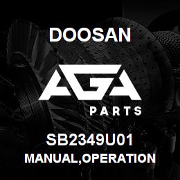 SB2349U01 Doosan MANUAL,OPERATION | AGA Parts