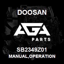 SB2349Z01 Doosan MANUAL,OPERATION | AGA Parts