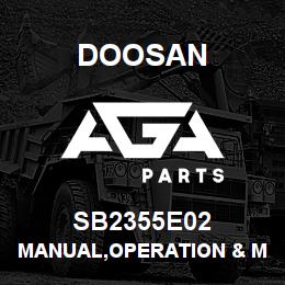 SB2355E02 Doosan MANUAL,OPERATION & MAINTENANCE | AGA Parts