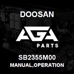 SB2355M00 Doosan MANUAL,OPERATION | AGA Parts