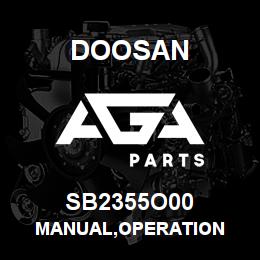 SB2355O00 Doosan MANUAL,OPERATION | AGA Parts
