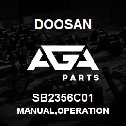 SB2356C01 Doosan MANUAL,OPERATION | AGA Parts