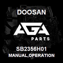 SB2356H01 Doosan MANUAL,OPERATION | AGA Parts