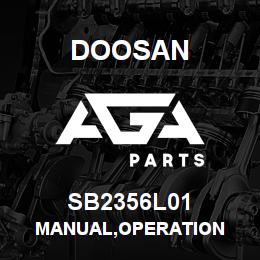 SB2356L01 Doosan MANUAL,OPERATION | AGA Parts