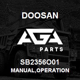 SB2356O01 Doosan MANUAL,OPERATION | AGA Parts