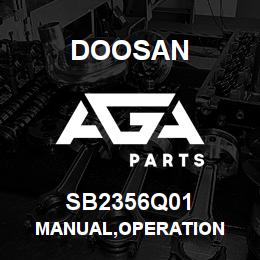 SB2356Q01 Doosan MANUAL,OPERATION | AGA Parts