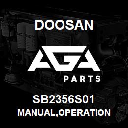 SB2356S01 Doosan MANUAL,OPERATION | AGA Parts