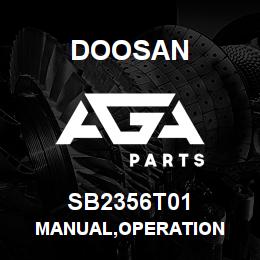 SB2356T01 Doosan MANUAL,OPERATION | AGA Parts