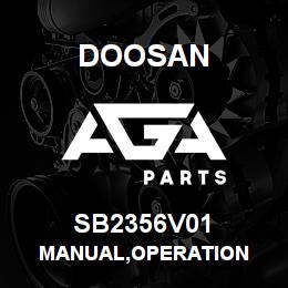 SB2356V01 Doosan MANUAL,OPERATION | AGA Parts