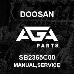 SB2365C00 Doosan MANUAL,SERVICE | AGA Parts