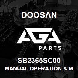 SB2365SC00 Doosan MANUAL,OPERATION & MAINTENANCE | AGA Parts