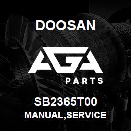SB2365T00 Doosan MANUAL,SERVICE | AGA Parts