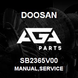 SB2365V00 Doosan MANUAL,SERVICE | AGA Parts