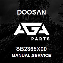 SB2365X00 Doosan MANUAL,SERVICE | AGA Parts