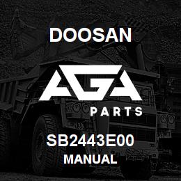 SB2443E00 Doosan MANUAL | AGA Parts