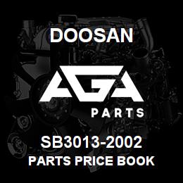 SB3013-2002 Doosan PARTS PRICE BOOK | AGA Parts