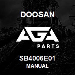 SB4006E01 Doosan MANUAL | AGA Parts