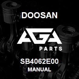 SB4062E00 Doosan MANUAL | AGA Parts
