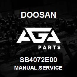 SB4072E00 Doosan MANUAL,SERVICE | AGA Parts