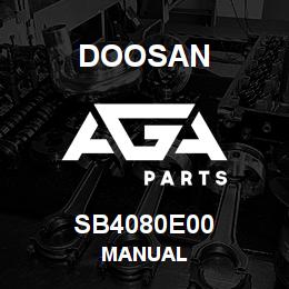 SB4080E00 Doosan MANUAL | AGA Parts
