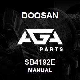 SB4192E Doosan MANUAL | AGA Parts