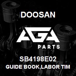SB4198E02 Doosan GUIDE BOOK,LABOR TIME GUIDE BOOK | AGA Parts