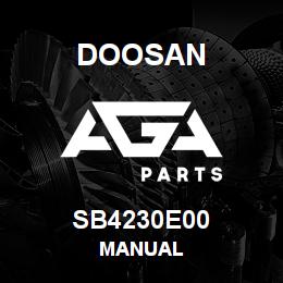 SB4230E00 Doosan MANUAL | AGA Parts