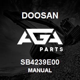 SB4239E00 Doosan MANUAL | AGA Parts