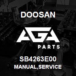 SB4263E00 Doosan MANUAL,SERVICE | AGA Parts