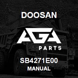 SB4271E00 Doosan MANUAL | AGA Parts