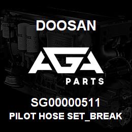 SG00000511 Doosan PILOT HOSE SET_BREAKER_DX170LC | AGA Parts