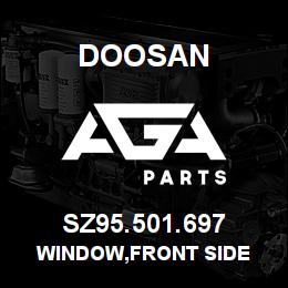 SZ95.501.697 Doosan WINDOW,FRONT SIDE | AGA Parts