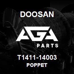 T1411-14003 Doosan POPPET | AGA Parts
