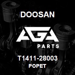 T1411-28003 Doosan POPET | AGA Parts