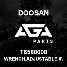 T6580008 Doosan WRENCH,ADJUSTABLE 6" | AGA Parts