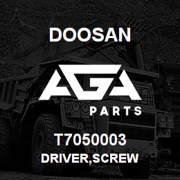 T7050003 Doosan DRIVER,SCREW | AGA Parts