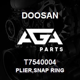 T7540004 Doosan PLIER,SNAP RING | AGA Parts
