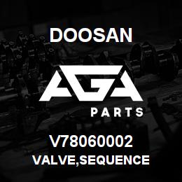 V78060002 Doosan VALVE,SEQUENCE | AGA Parts
