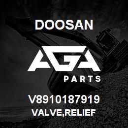 V8910187919 Doosan VALVE,RELIEF | AGA Parts