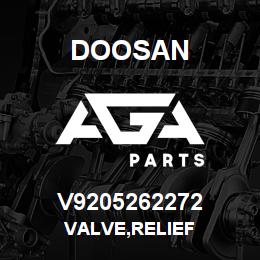 V9205262272 Doosan VALVE,RELIEF | AGA Parts