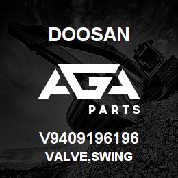V9409196196 Doosan VALVE,SWING | AGA Parts