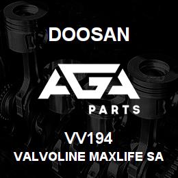 VV194 Doosan VALVOLINE MAXLIFE SAE 5W30 | AGA Parts
