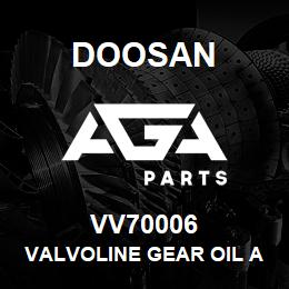 VV70006 Doosan VALVOLINE GEAR OIL AGMA EP3/IS | AGA Parts