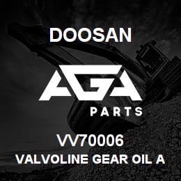 VV70006 Doosan VALVOLINE GEAR OIL AGMA EP3/IS | AGA Parts