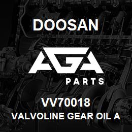 VV70018 Doosan VALVOLINE GEAR OIL AGMA EP6/IS | AGA Parts